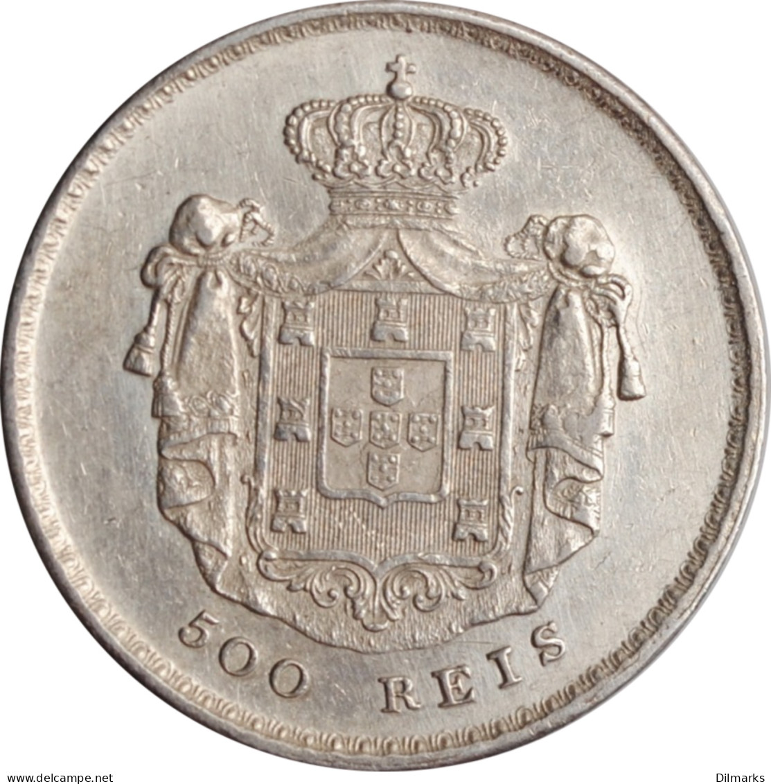 Portugal 500 Reis 1859, AU, &quot;King Pedro V (1853 - 1861)&quot; - Portogallo