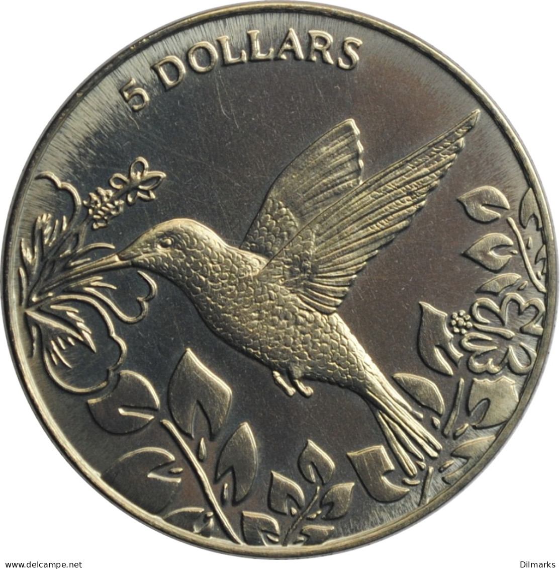 British Virgin Islands 5 Dollars 2017, BU, &quot;Titanium Hummingbird&quot; - Colonias