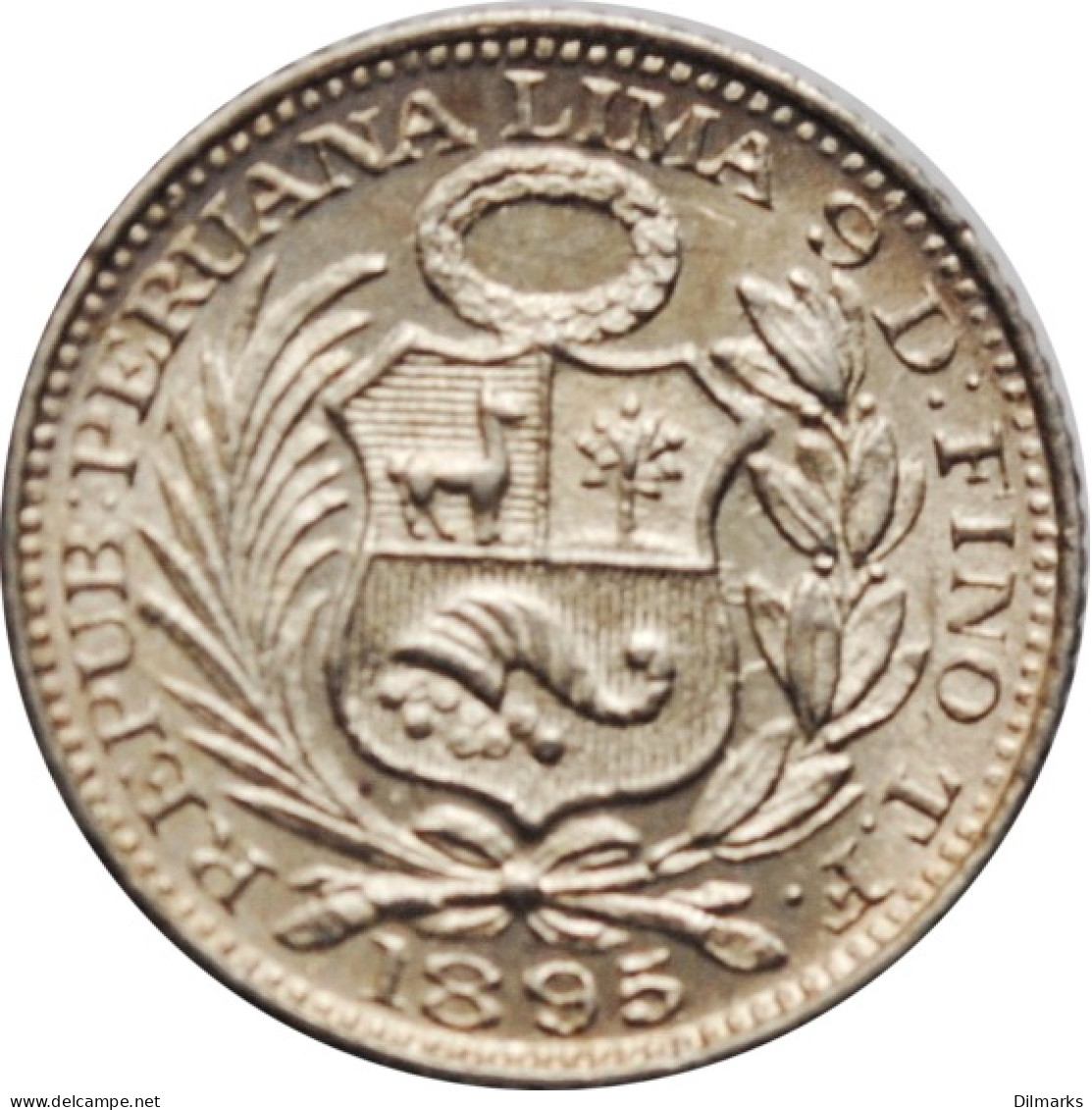 Peru 1/2 Dinero 1895 TF, UNC, &quot;República Del Perú (1863 - 1917)&quot; - Pérou