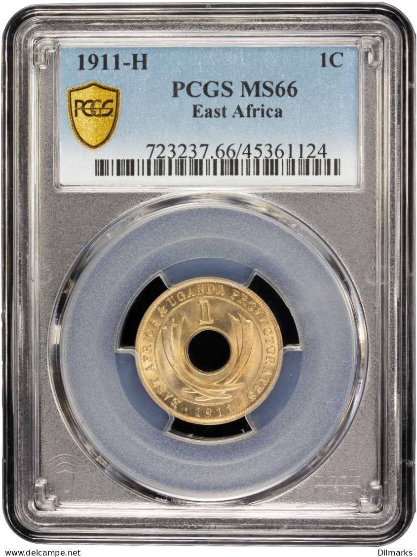 British East Africa 1 Cent 1911 N, PCGS MS66, &quot;King George V (1910 - 1936)&quot; Top Pop - Kolonien