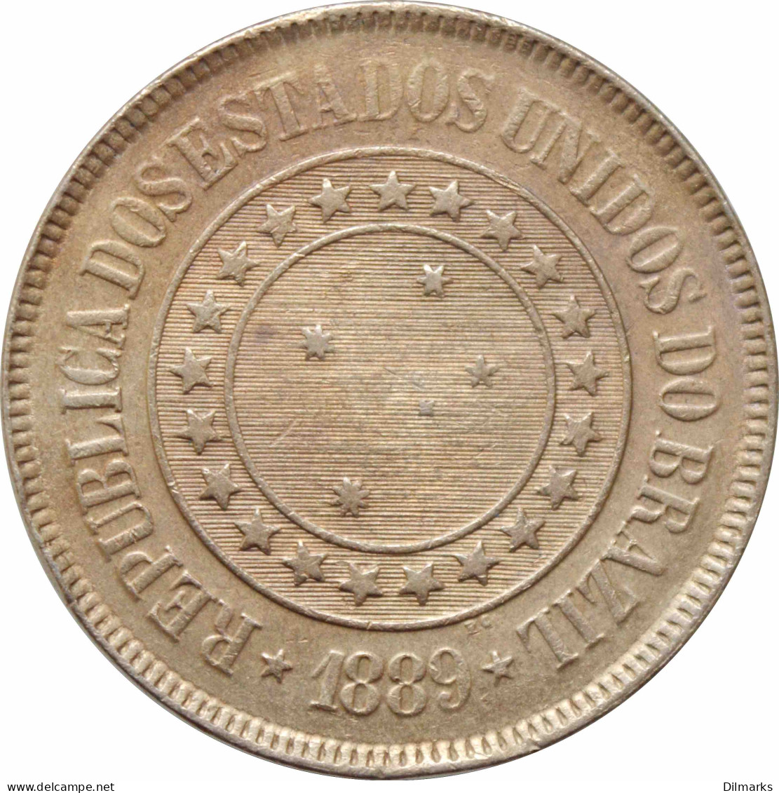 Brazil 200 Reis 1889, AU, &quot;First Republic (1889 - 1942)&quot; - Brazilië