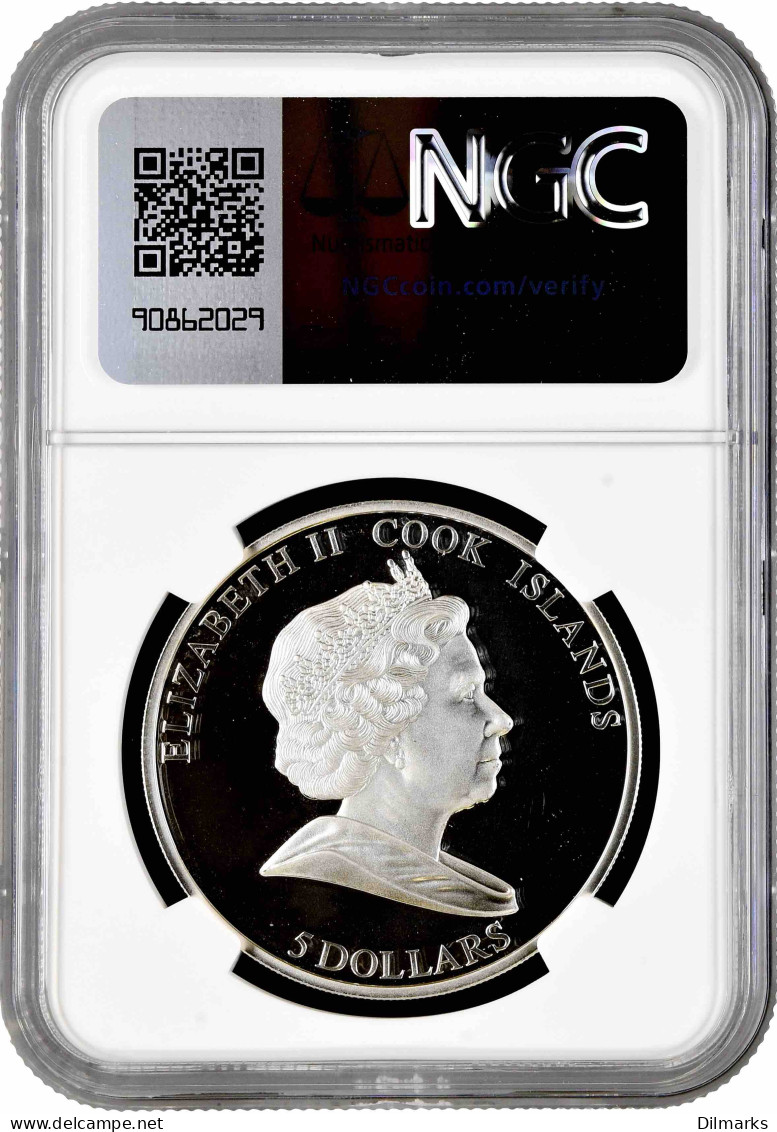 Cook Islands 5 Dollars 2011, NGC PF69 UC, &quot;Hollywood Legends - Marilyn Monroe&quot; - Cook