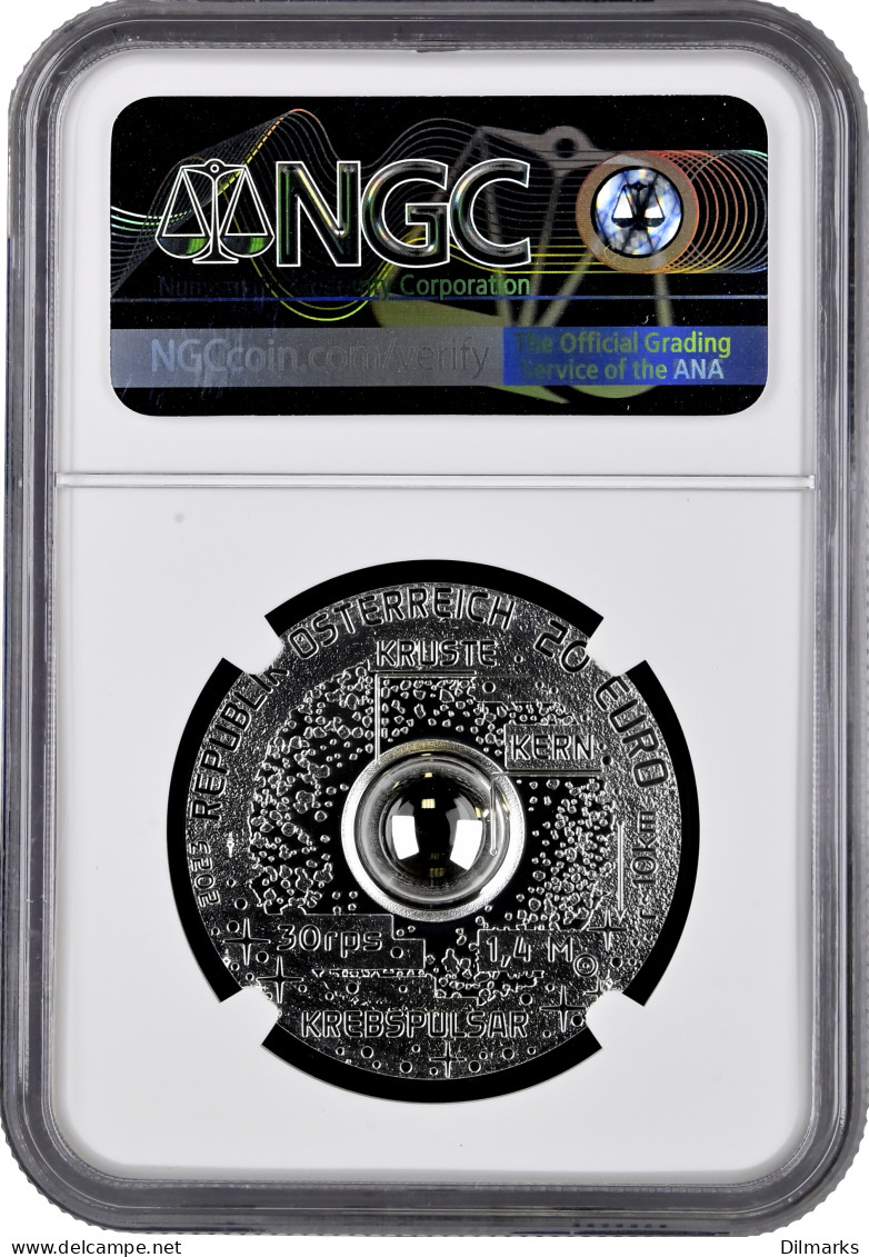 Austria 20 Euro 2023, NGC PF69 UC, &quot;The Uncharted Universe - Neutron Star&quot; - Autriche