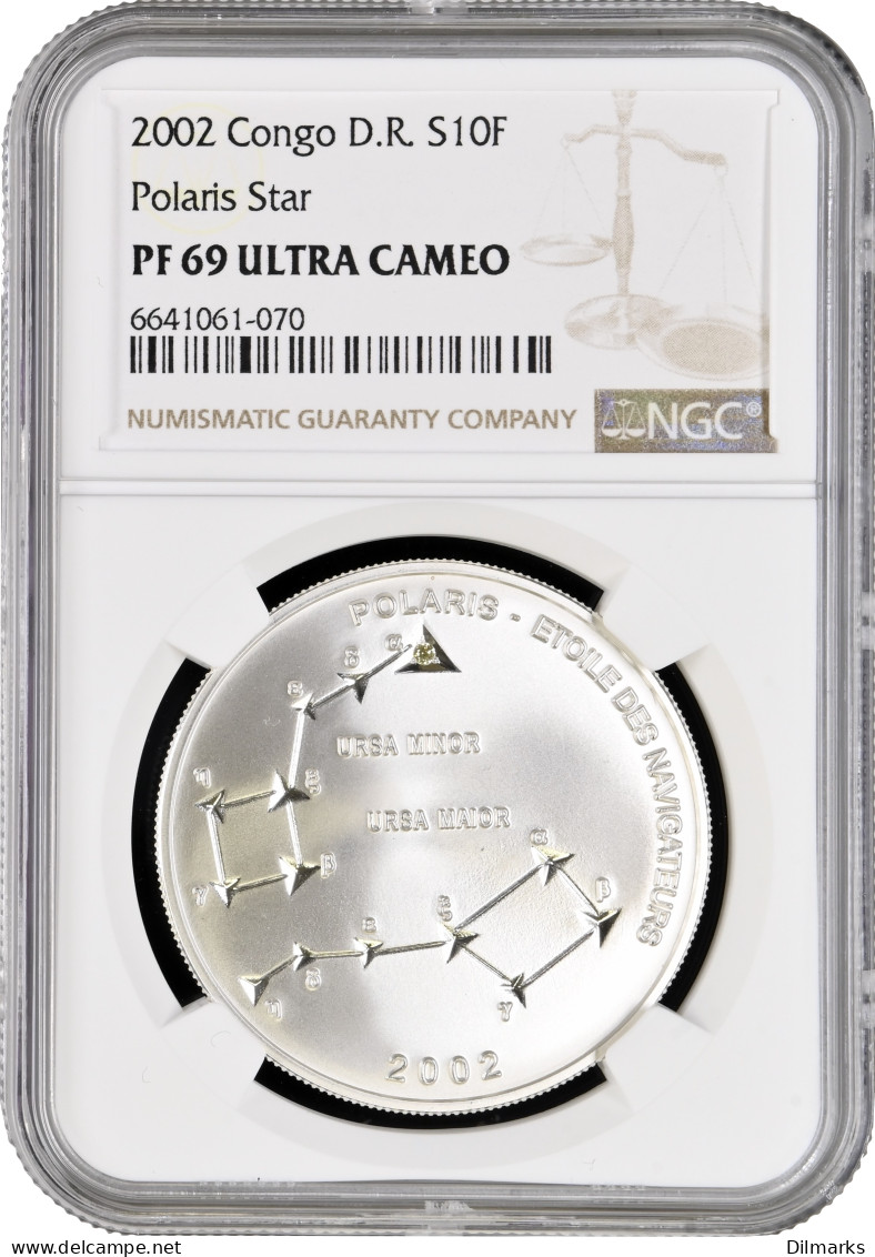 Congo - DRC 10 Francs 2002, NGC PF69 UC, &quot;The Star Polaris&quot; Top Pop 1/0 - Autres & Non Classés
