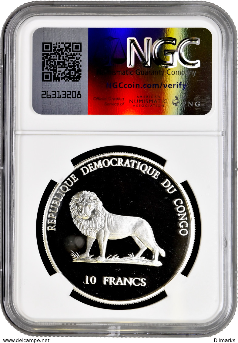 Congo - DRC 10 Francs 2002, NGC PF69 UC, &quot;The Star Polaris&quot; Top Pop 1/0 - Andere & Zonder Classificatie