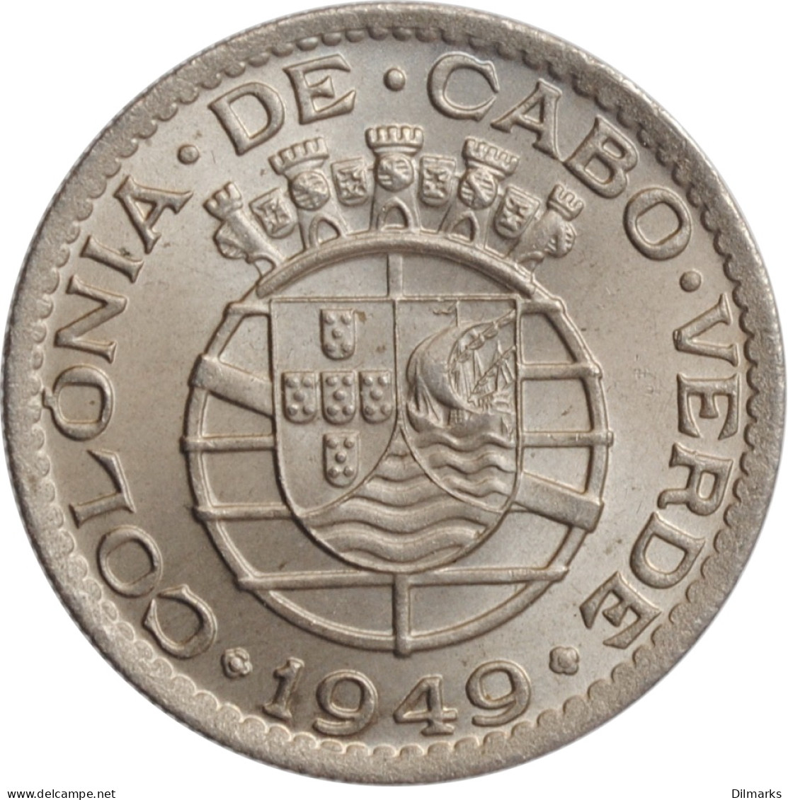 Cape Verde 1 Escudo 1949, BU, &quot;Portuguese Colony (1914 - 1974)&quot; - Portugal