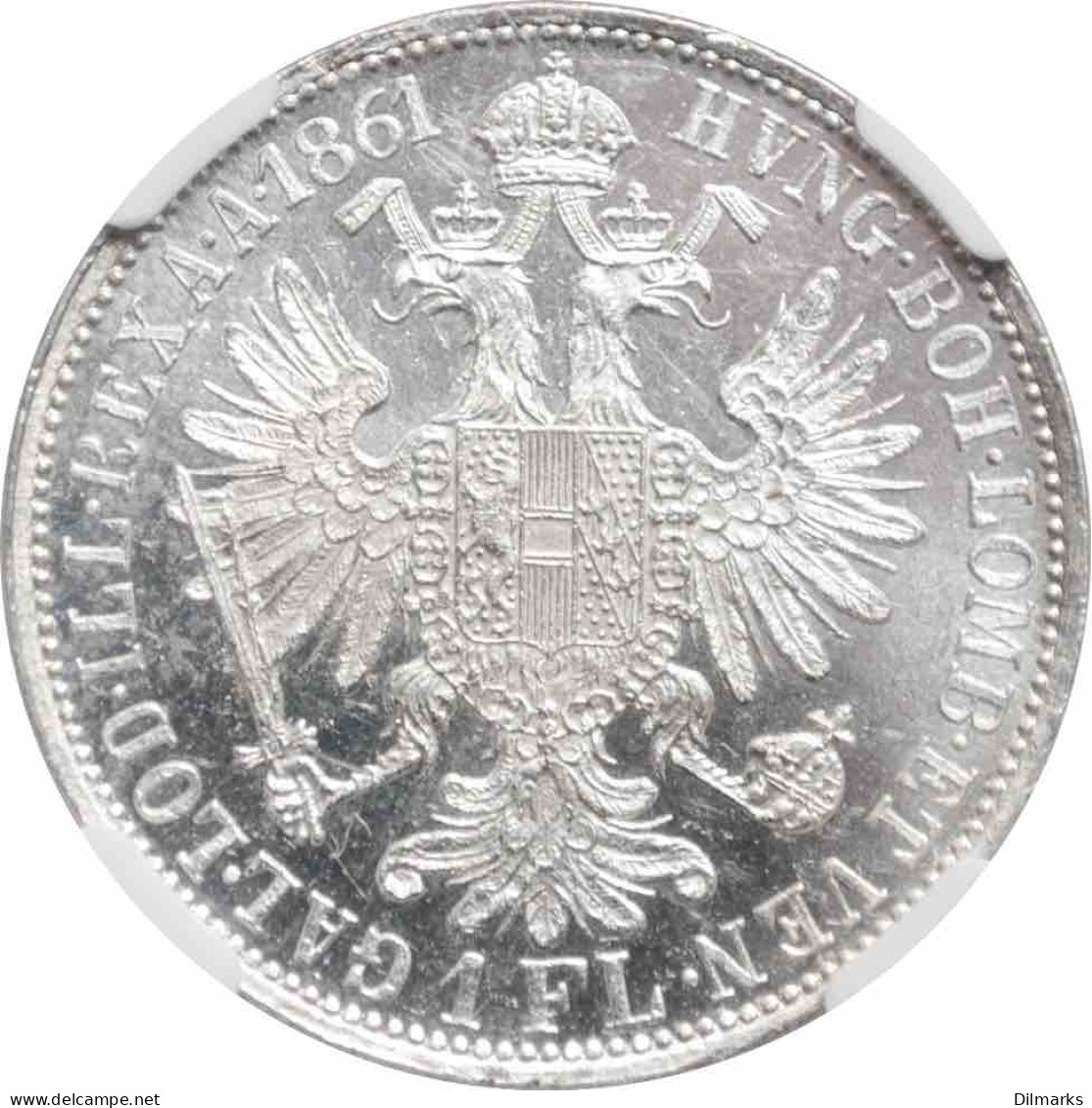 Austria 1 Florin 1861 A, NGC MS63, &quot;Emperor Franz Joseph I (1848 - 1916)&quot; - Austria