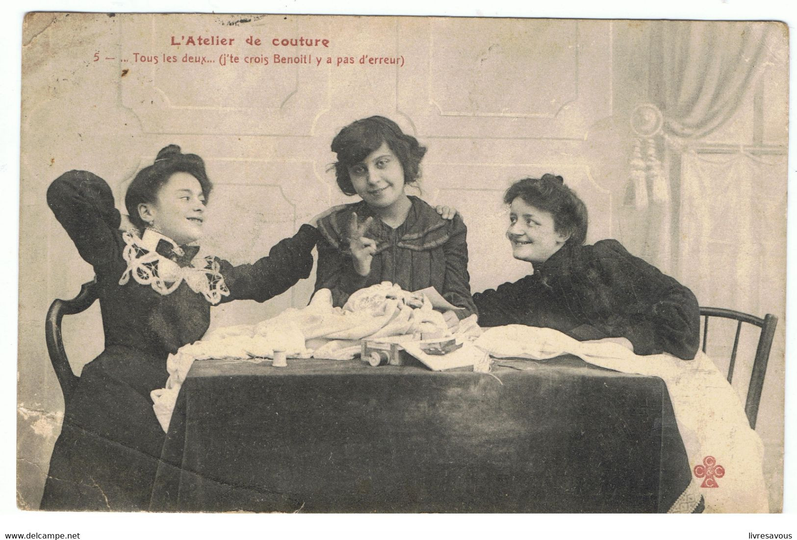 CPA  L'atelier De Couture N°5 Ecrite En 1904 - Kunsthandwerk