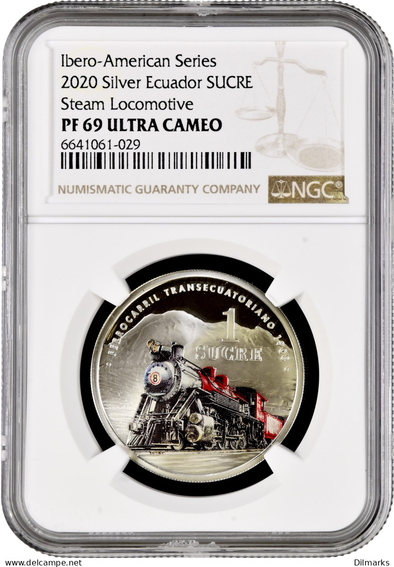 Ecuador 1 Sucre 2020, NGC PF69 UC, &quot;Ibero-America - Trans-Ecuadorian Railway&quot; - Equateur