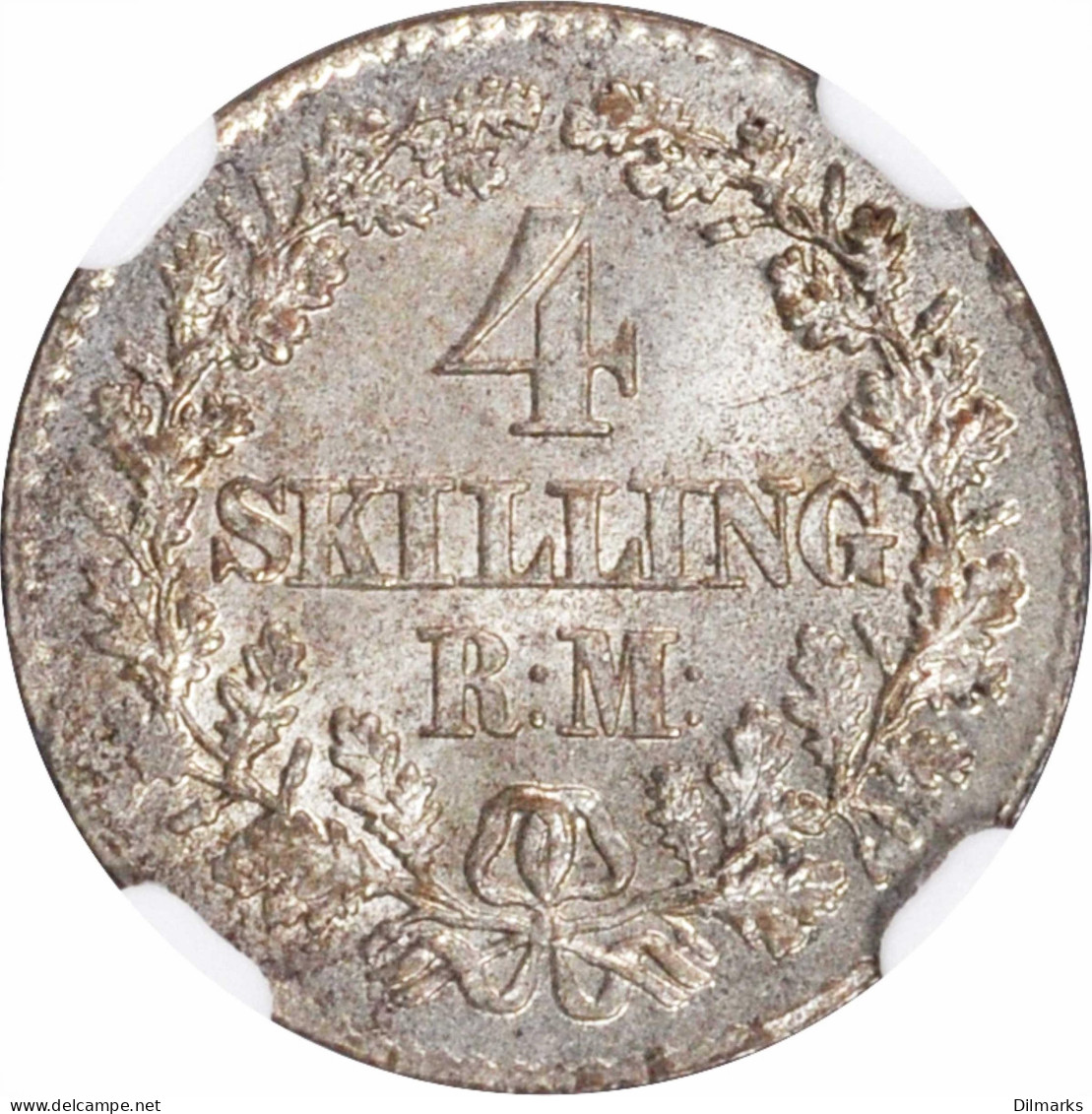 Denmark 4 Skilling Rigsmont 1871 CS, NGC MS63, &quot;King Christian IX (1863 - 1906)&quot; - Autres – Afrique