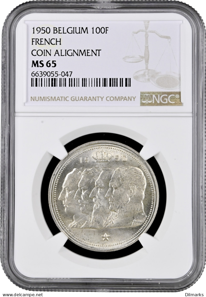 Belgium 100 Francs 1950 FRENCH, NGC MS65, &quot;King Baudouin I (1948 - 1993)&quot; - Other & Unclassified