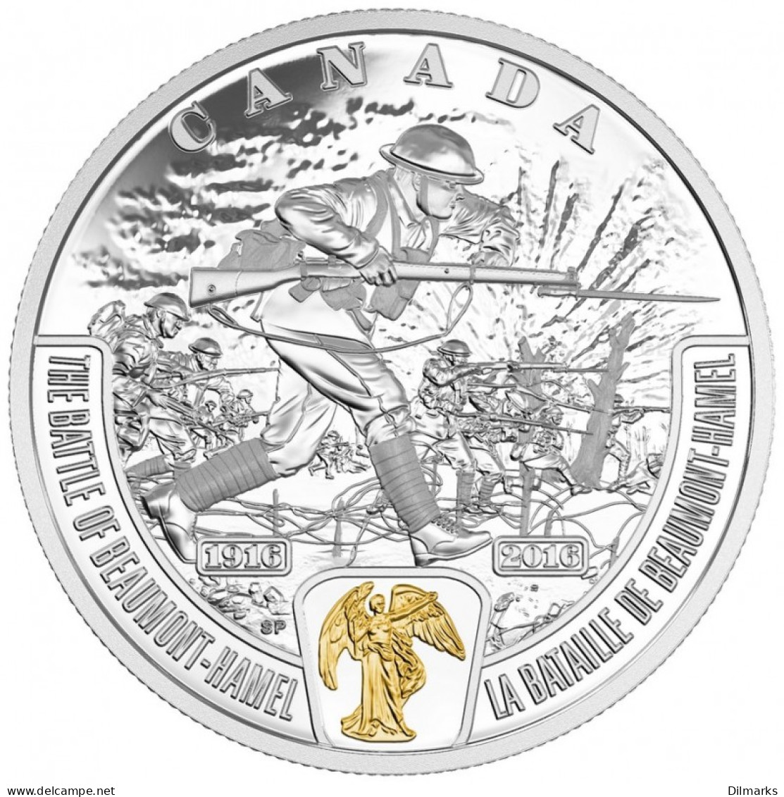 Canada 20 Dollars 2016, PROOF, &quot;First World War: The Battle Of Beaumont-Hamel&quot; - Cameroon
