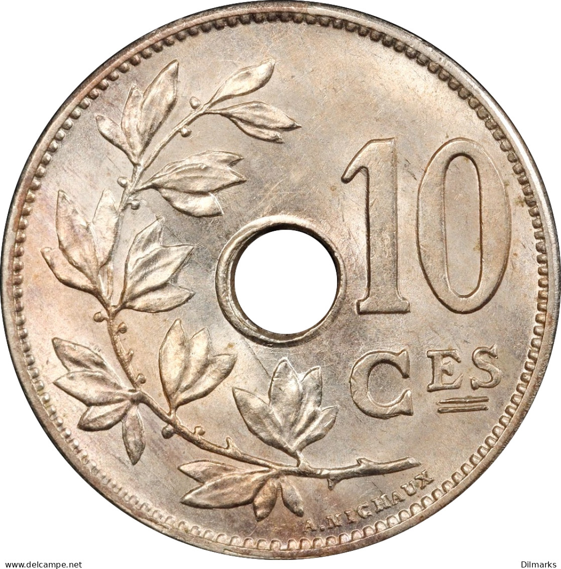 Belgium 10 Centimes 1902 French, PCGS MS64, &quot;King Leopold II (1865 - 1909)&quot; Top Pop - Other & Unclassified