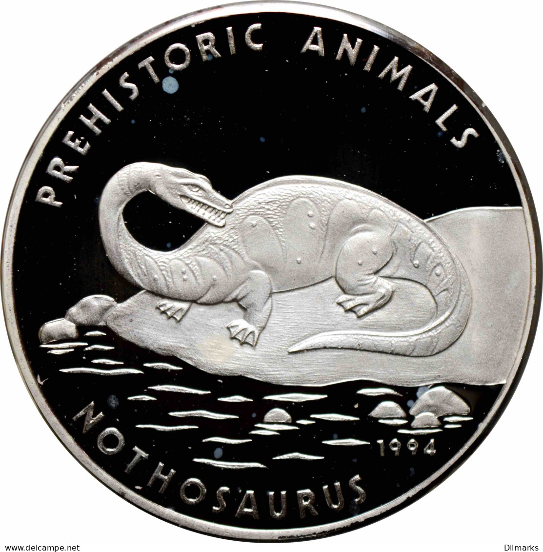 Cambodia 20 Riels 1994, PROOF, &quot;Prehistoric Animals - Nothosaurus&quot; - Cambodge
