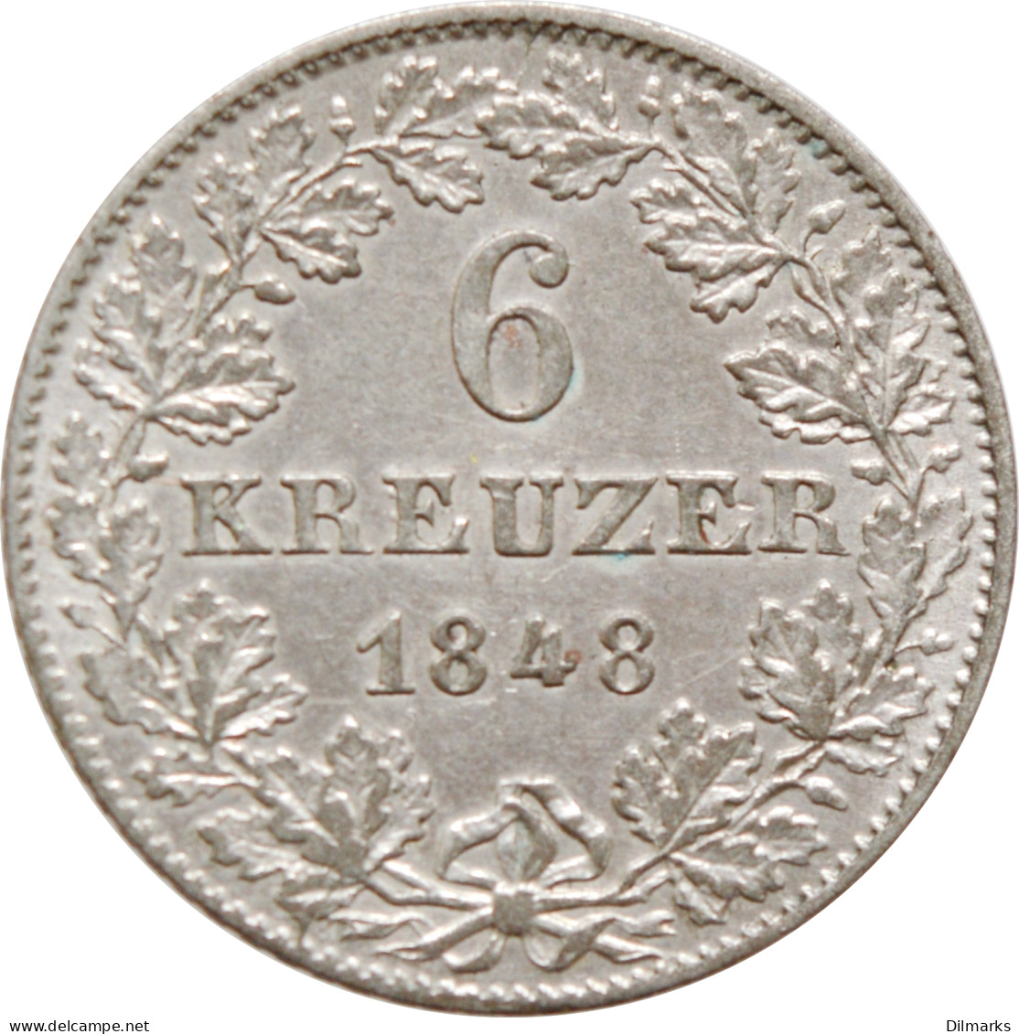 Frankfurt 6 Kreuzer 1848, UNC, &quot;Free City Of Frankfurt (1807 - 1866)&quot; - Taler Et Doppeltaler