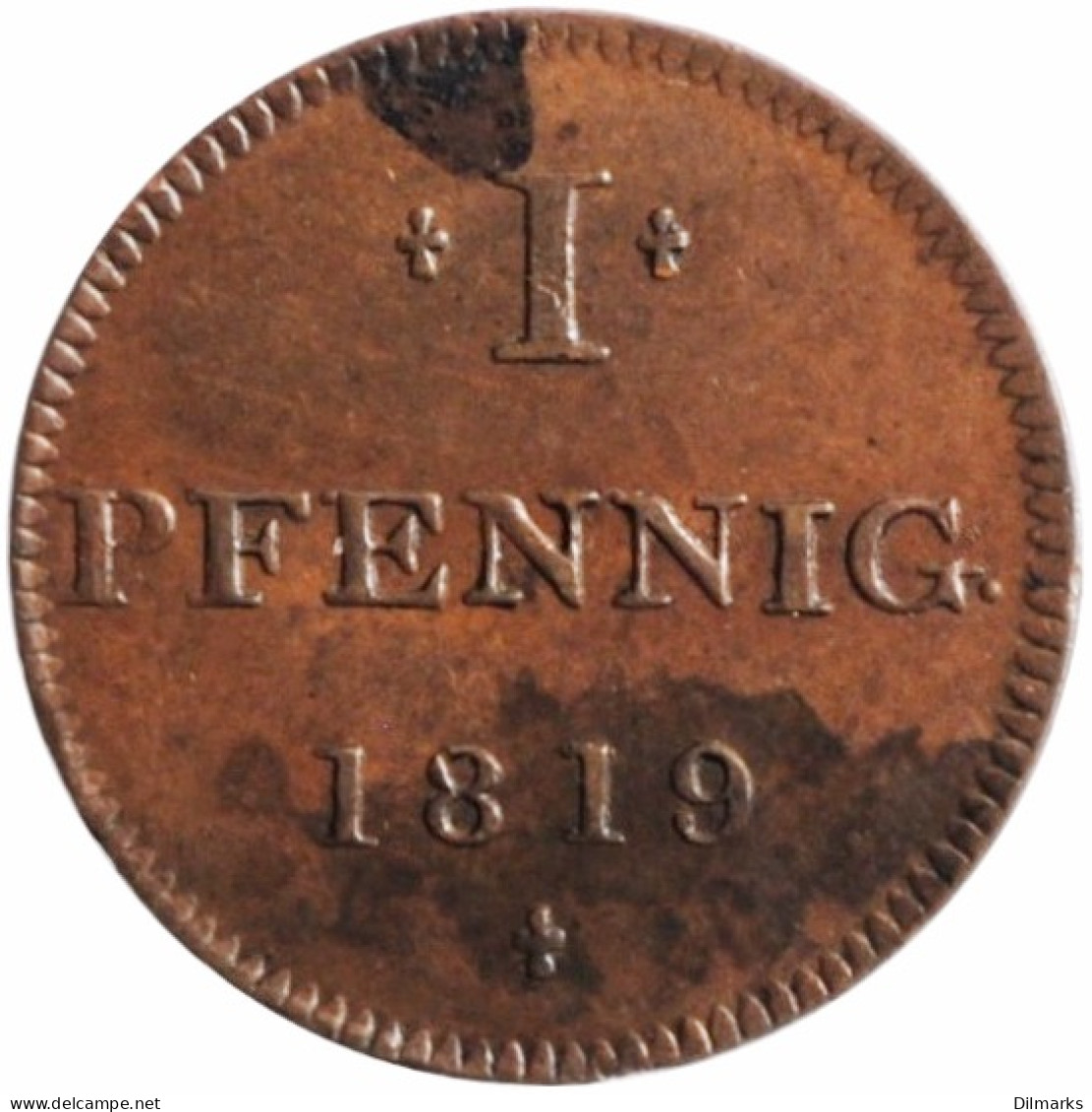 Frankfurt 1 Pfennig 1819, AU, &quot;Free City Of Frankfurt (1807 - 1866)&quot; - Taler Et Doppeltaler