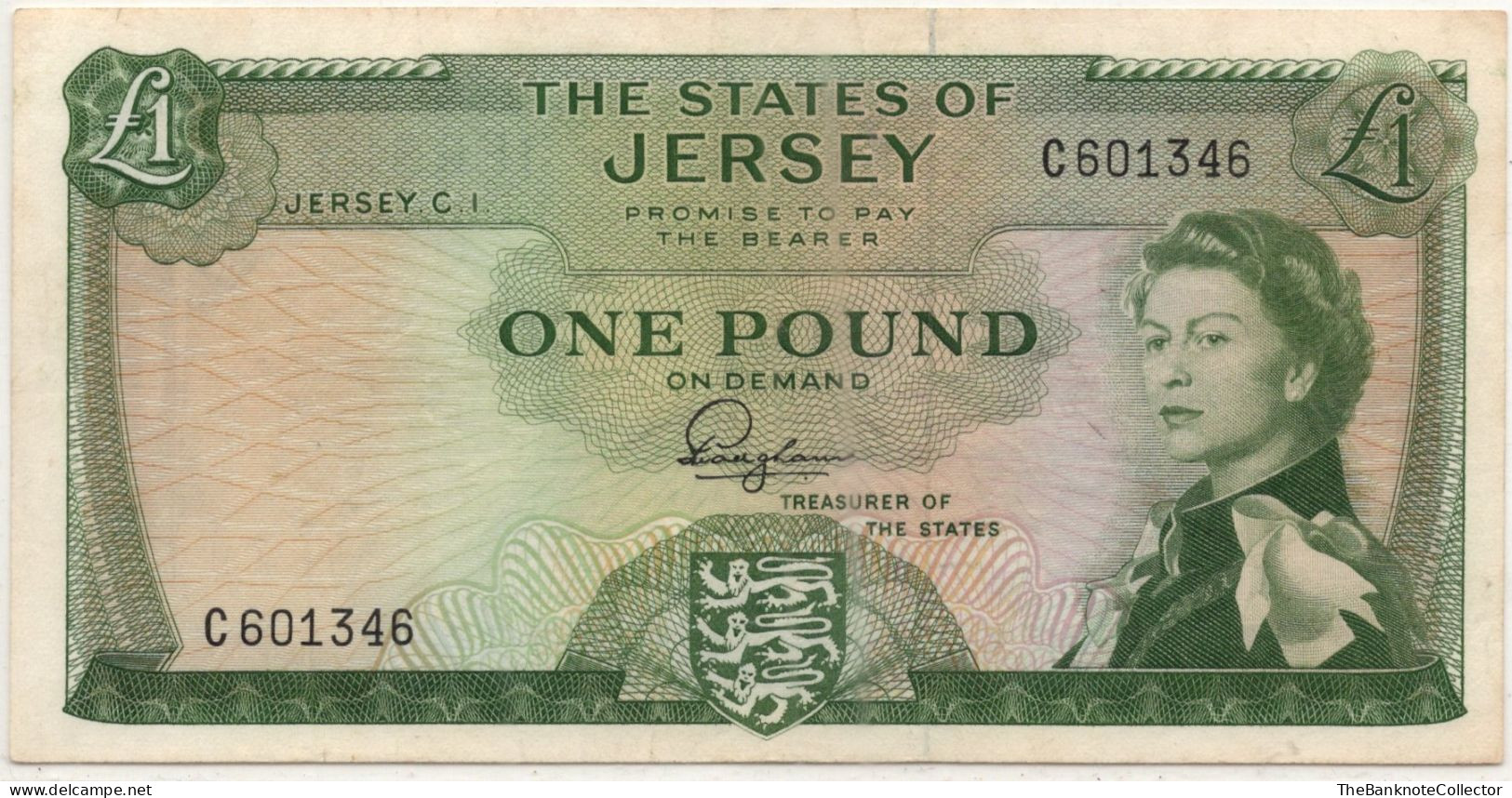 Jersey 1 Pound QEII P-1963 P-8 Good Very Fine - Jersey