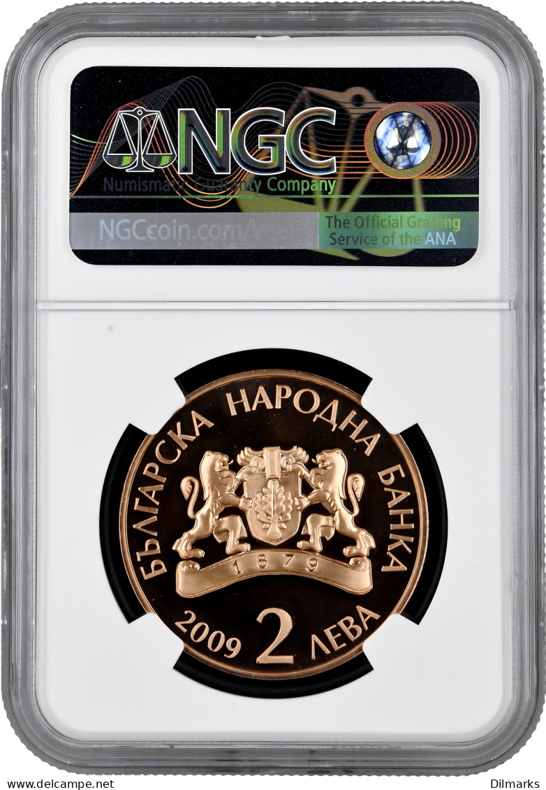 Bulgaria 2 Leva 2009, NGC PF68 RD UC, &quot;110th Anniversary - Birth Of Dechko Uzunov&quot; - Bulgaria