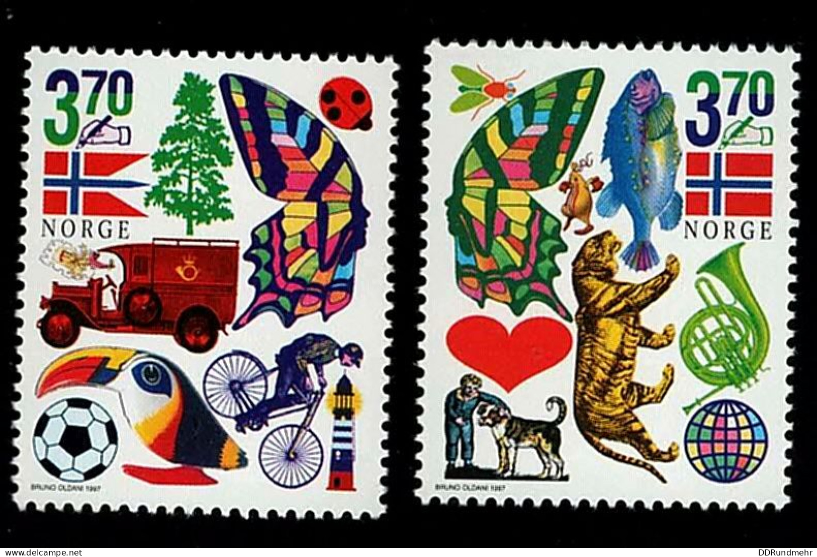 1997 Junior Stamp Club  Michel NO 1263 - 1264 Stamp Number NO 1173 - 1174 Yvert Et Tellier NO 1220 - 1221 Xx MNH - Neufs