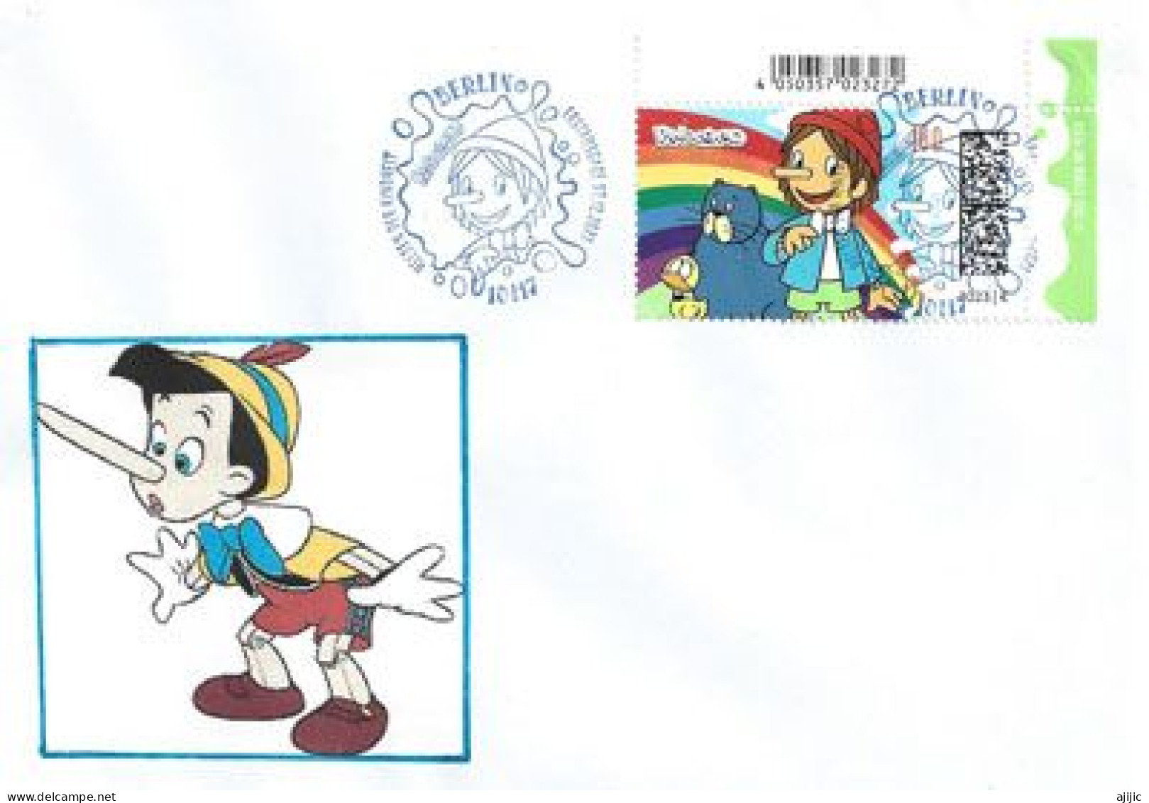 Pinocchio In Germany. Letter Berlin (FDC)  1er Jour 2023 - Bandes Dessinées