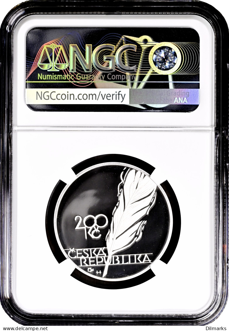 Czech Republic 200 Korun 2003, NGC PF69 UC, &quot;150th Anniversary - Birth Of Jaroslav Vrchlicky&quot; - República Checa