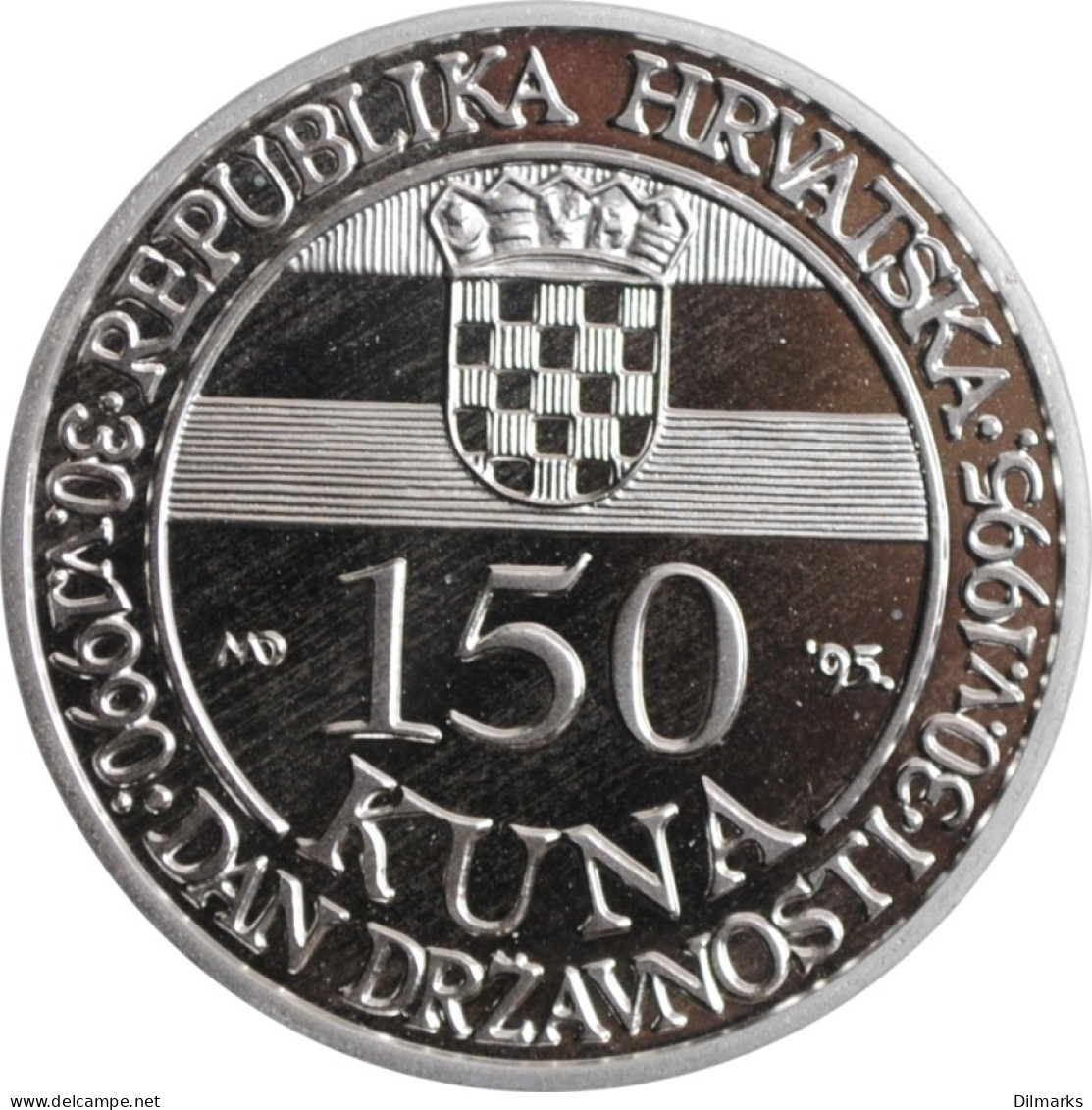 Croatia 150 Kuna 1995, PROOF. &quot;5th Anniversary - Independence&quot; - Croacia