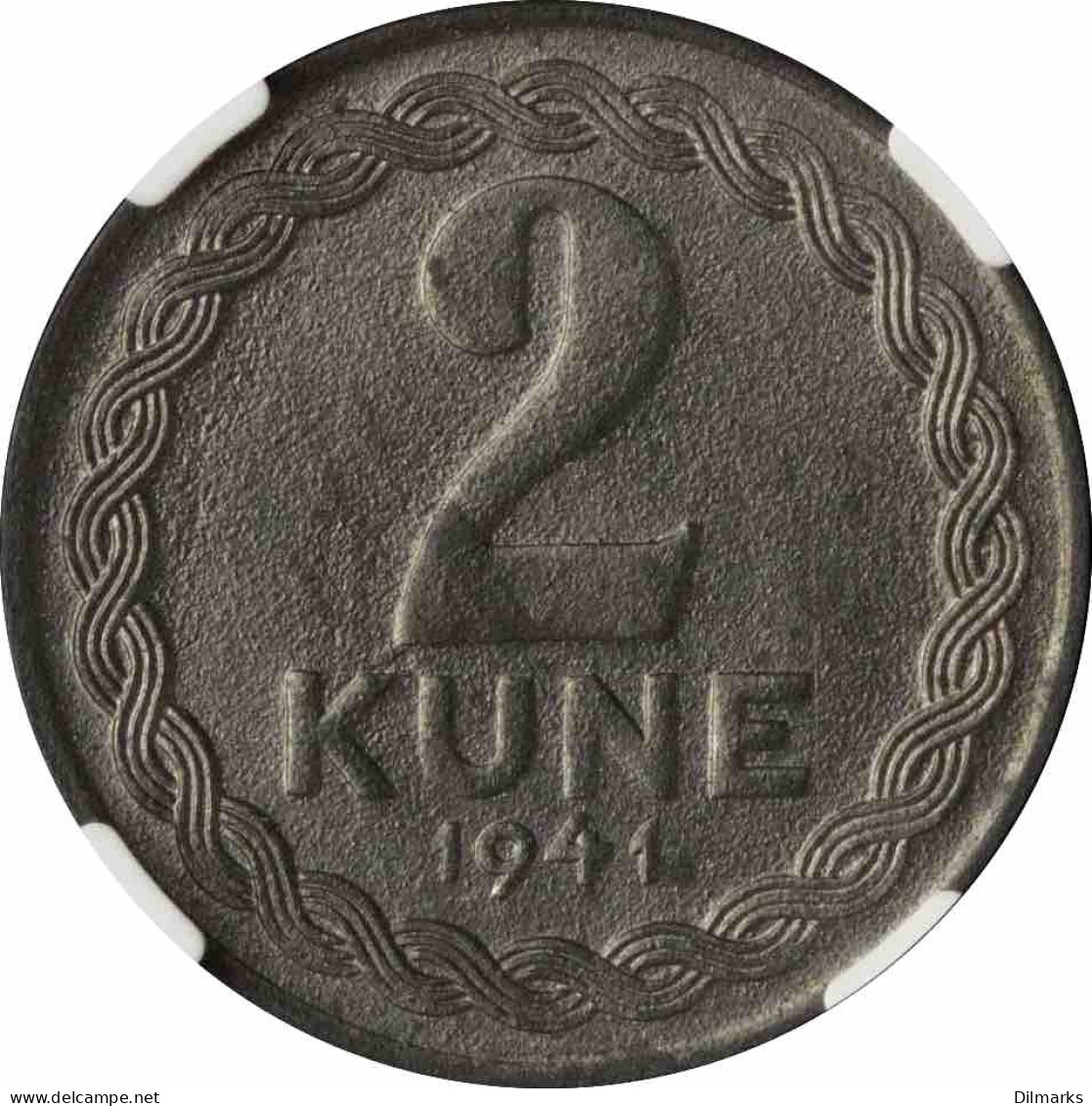Croatia 2 Kune 1941, NGC MS64, &quot;Independent State Of Croatia (1941 - 1945)&quot; - Croatie
