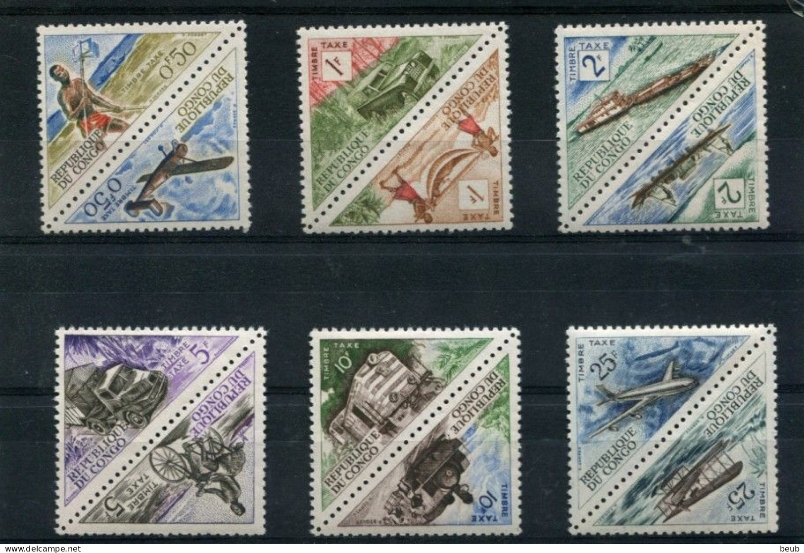 V - CONGO : Timbres-taxe 1961 : Y&T  N° 34 à 45 . Tous Neufs Sans Charnière ** - Nuevas/fijasellos