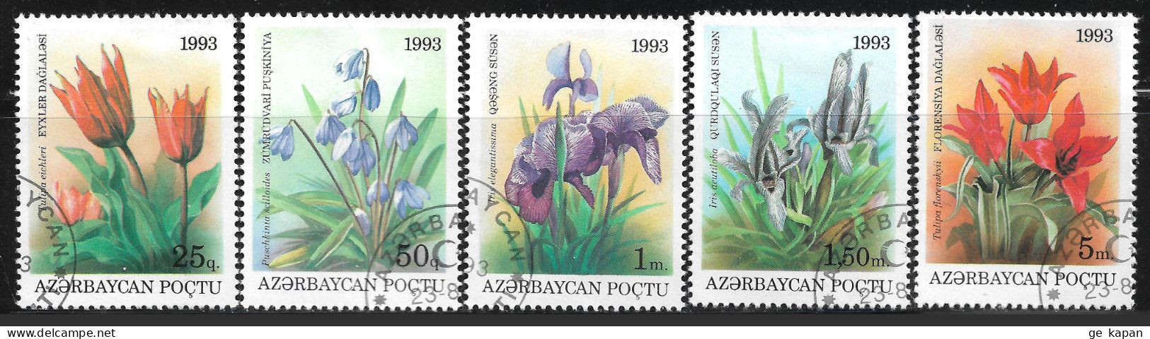 1993 AZERBAJAN Set Of 5 Used STAMPS (Michel # 91-95) - Azerbaiján