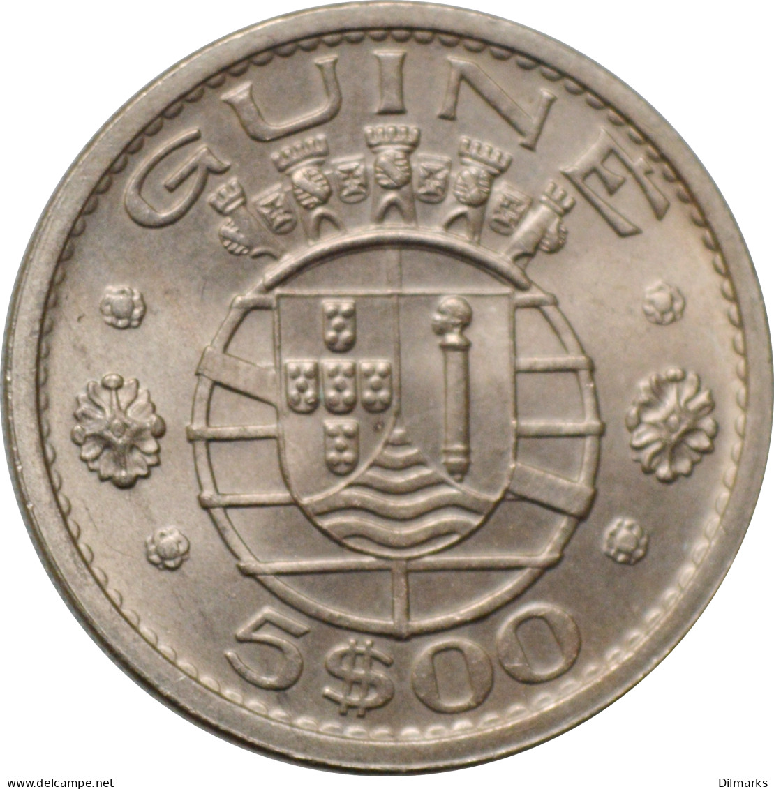 Guinea-Bissau 5 Escudos 1973, BU, &quot;Portuguese Colony (1933 - 1974)&quot; - Portugal