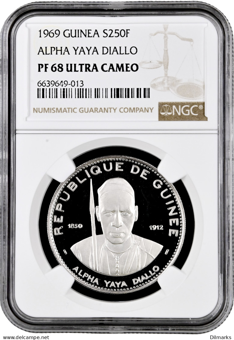 Guinea 250 Francs 1969, NGC PF68 UC, &quot;Alpha Yaya Diallo&quot; - Guinee
