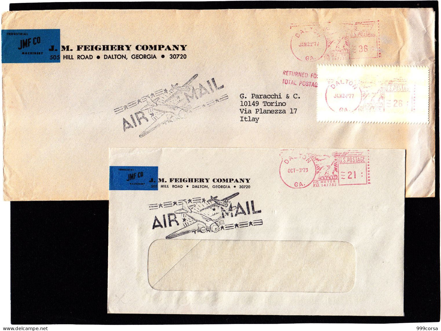 USA, Dalton, GA, Air Mail (DZ) - Lettres & Documents
