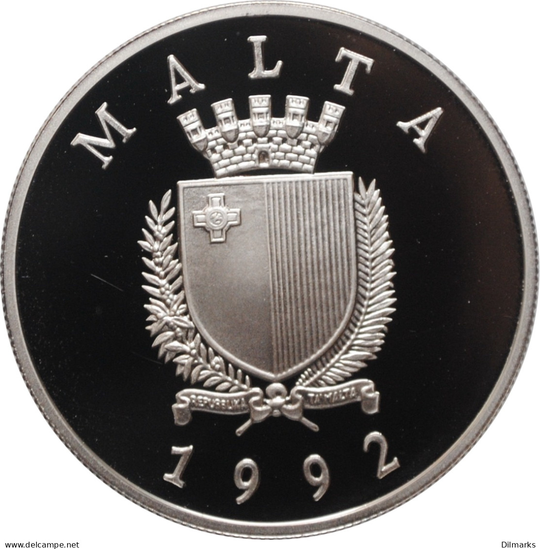 Malta 5 Liri 1992, PROOF, &quot;50th Anniversary - George Cross Award&quot; - Malta