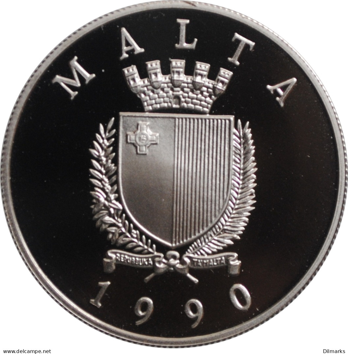 Malta 5 Liri 1990, PROOF, &quot;Papal Visit&quot; - Malta