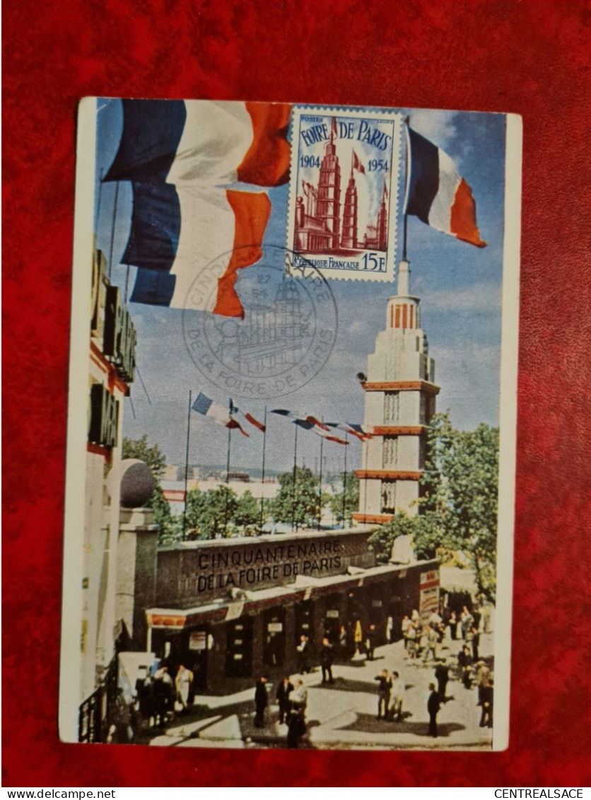 Carte 1954 MAXI  PARIS CINQUANTENAIRE DE LA FOIRE DE PARIS - Ohne Zuordnung
