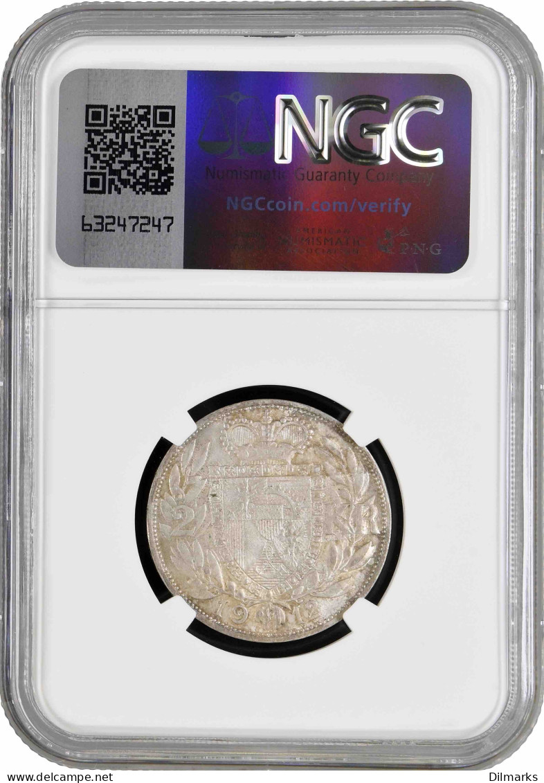 Liechtenstein 2 Kronen 1912, NGC MS63, &quot;Prince Johann II (1858 - 1929)&quot; - Liechtenstein