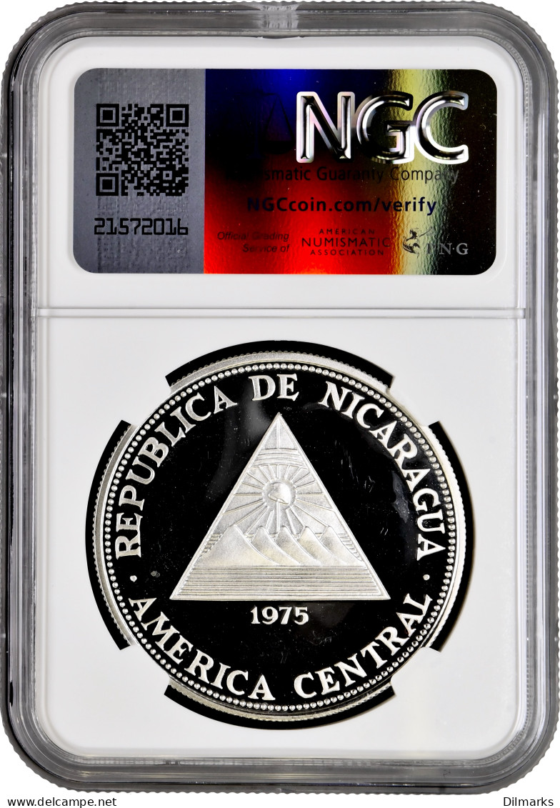 Nicaragua 100 Cordobas 1975, NGC PF68 UC, &quot;Betsy Ross Moon Landing&quot; Top Pop 3/0 - Nicaragua