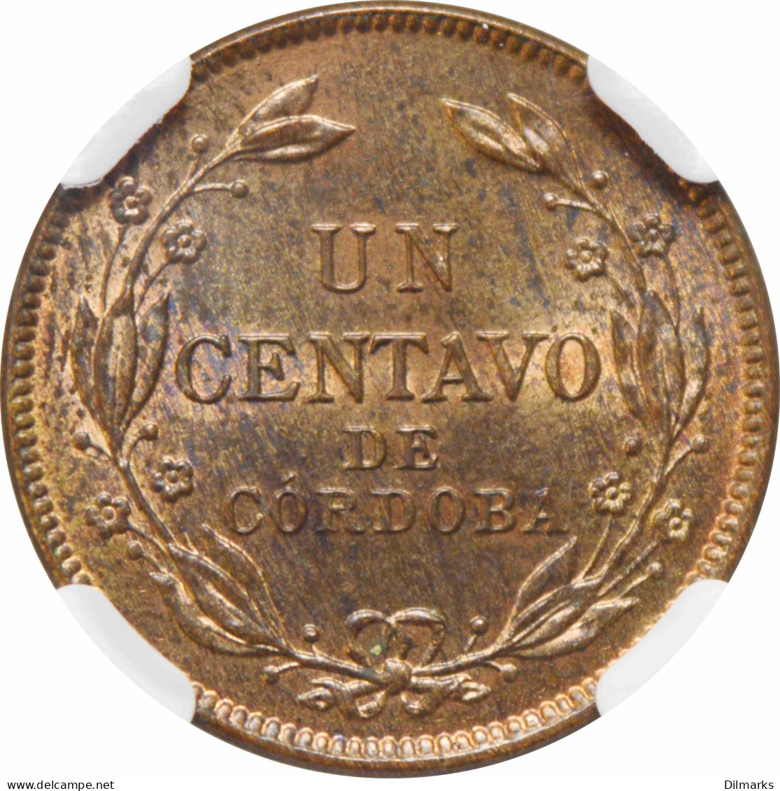 Nicaragua 1 Centavo 1938, NGC MS65 RB, &quot;Cordoba (1912 - 1990)&quot; Pop 3/1 - Nicaragua