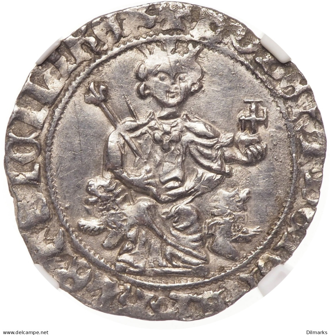 Naples 1 Gigliato ND (1309-1343), NGC AU58, &quot;King Roberto D'Angiò (1309-1343)&quot; - Autres – Afrique