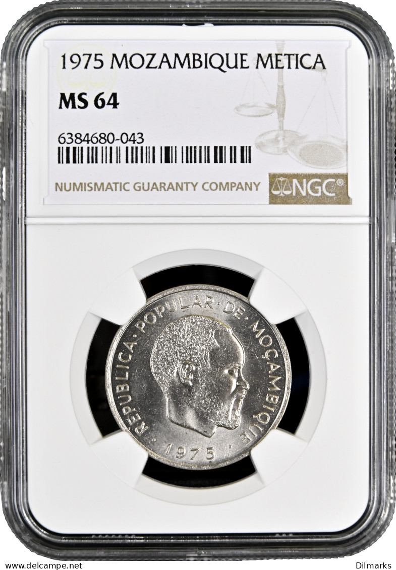 Mozambique 1 Metica 1975, NGC MS64, &quot;Republic Of Mozambique (1975 - 1979)&quot; - Mozambico