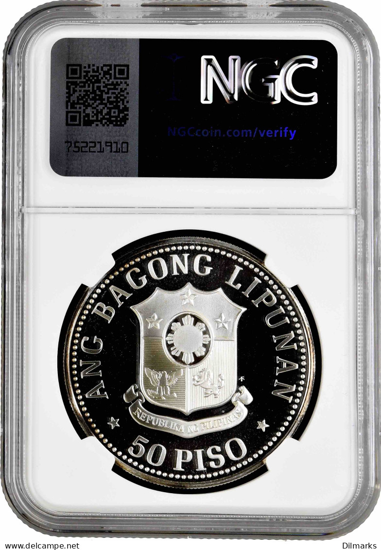 Philippines 50 Piso 1977, NGC PF68 UC, &quot;New Mint Facilities&quot; - Philippines