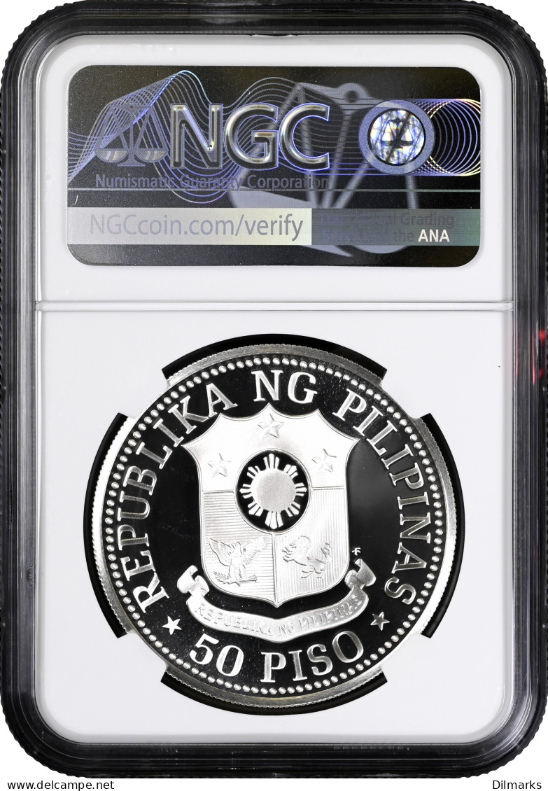 Philippines 50 Piso 1975, NGC PF69 UC, &quot;3rd Anniversary Of The New Society&quot; - Filipinas