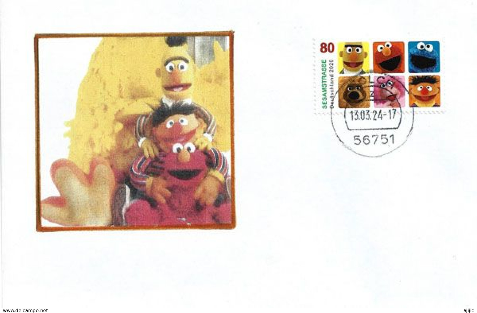 Sesame Street In Germany. Letter From Rhineland-Palatinate - Covers & Documents