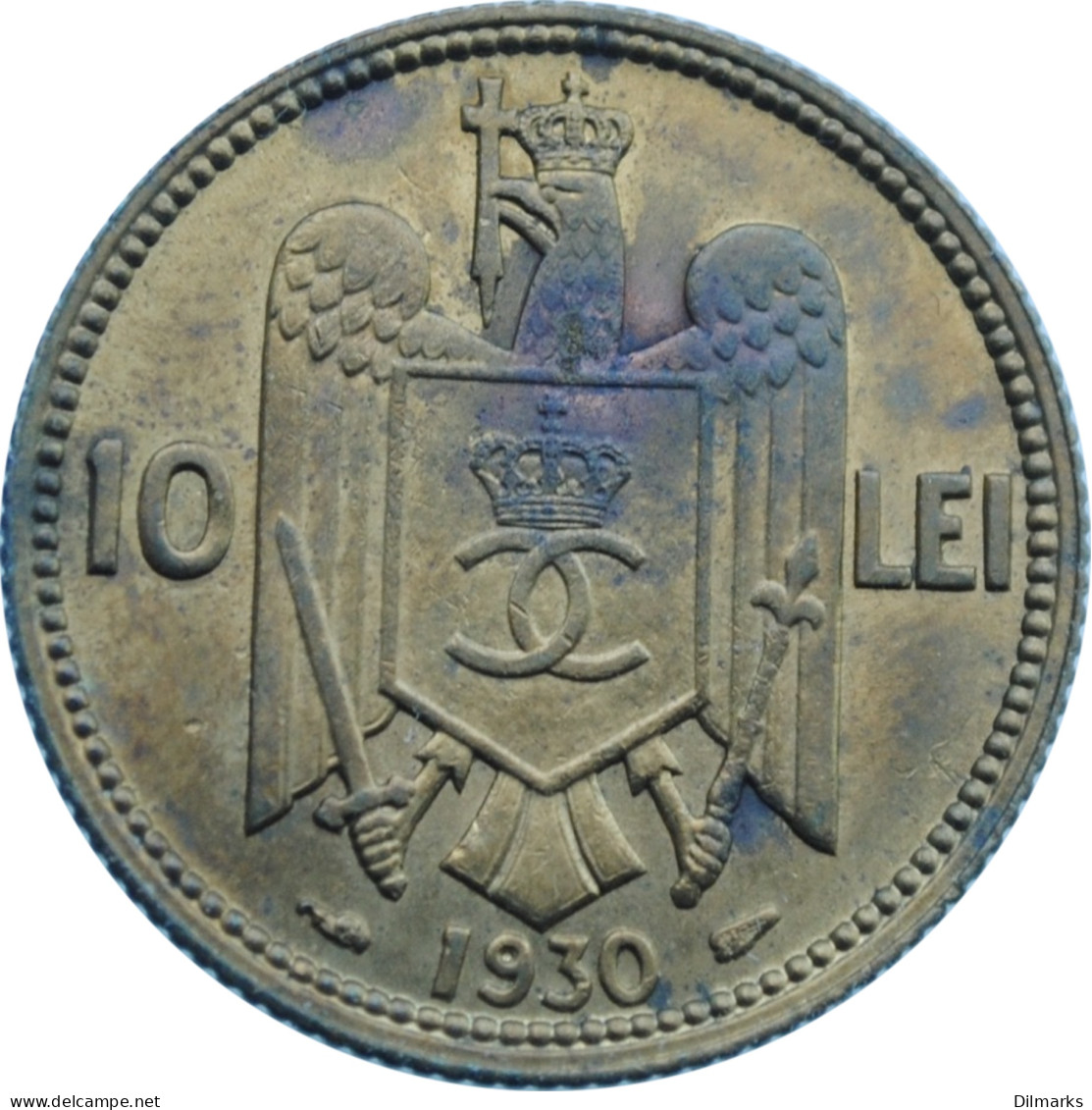 Romania 10 Lei 1930, AU, &quot;King Carol II (1930 - 1940)&quot; - Rumania