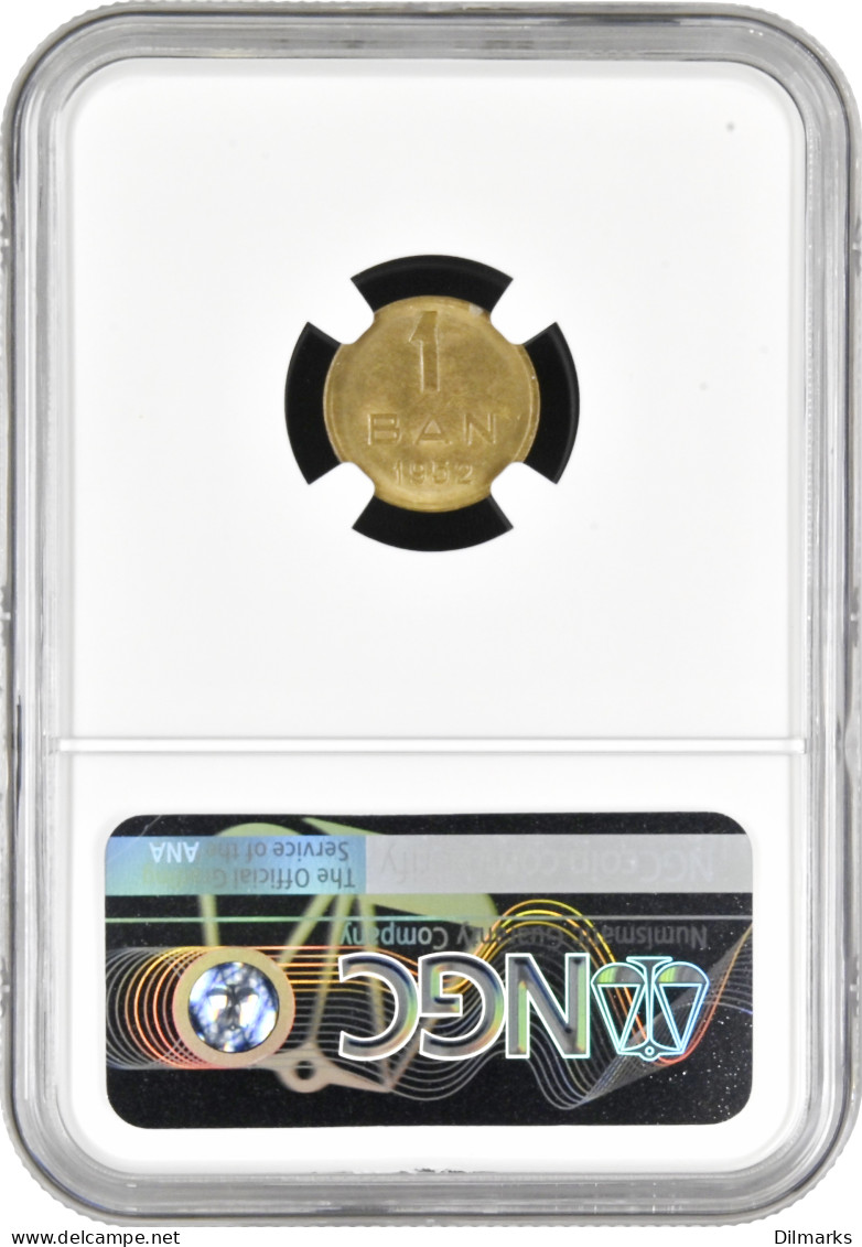 Romania 1 Ban 1952, NGC MS65, &quot;Socialist Republic (1948 - 1989)&quot; - Rumänien