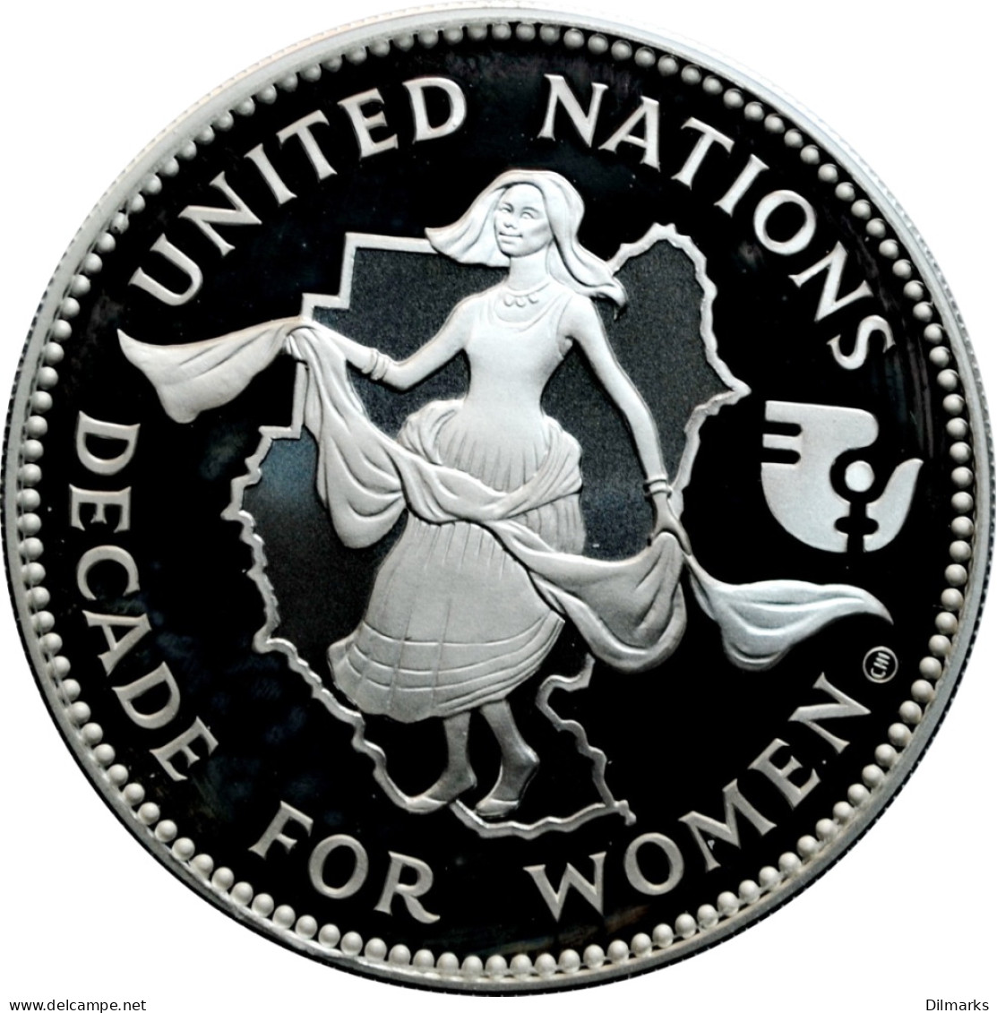 Sudan 5 Pounds 1984, PROOF, &quot;Decade For Women&quot; - South Sudan