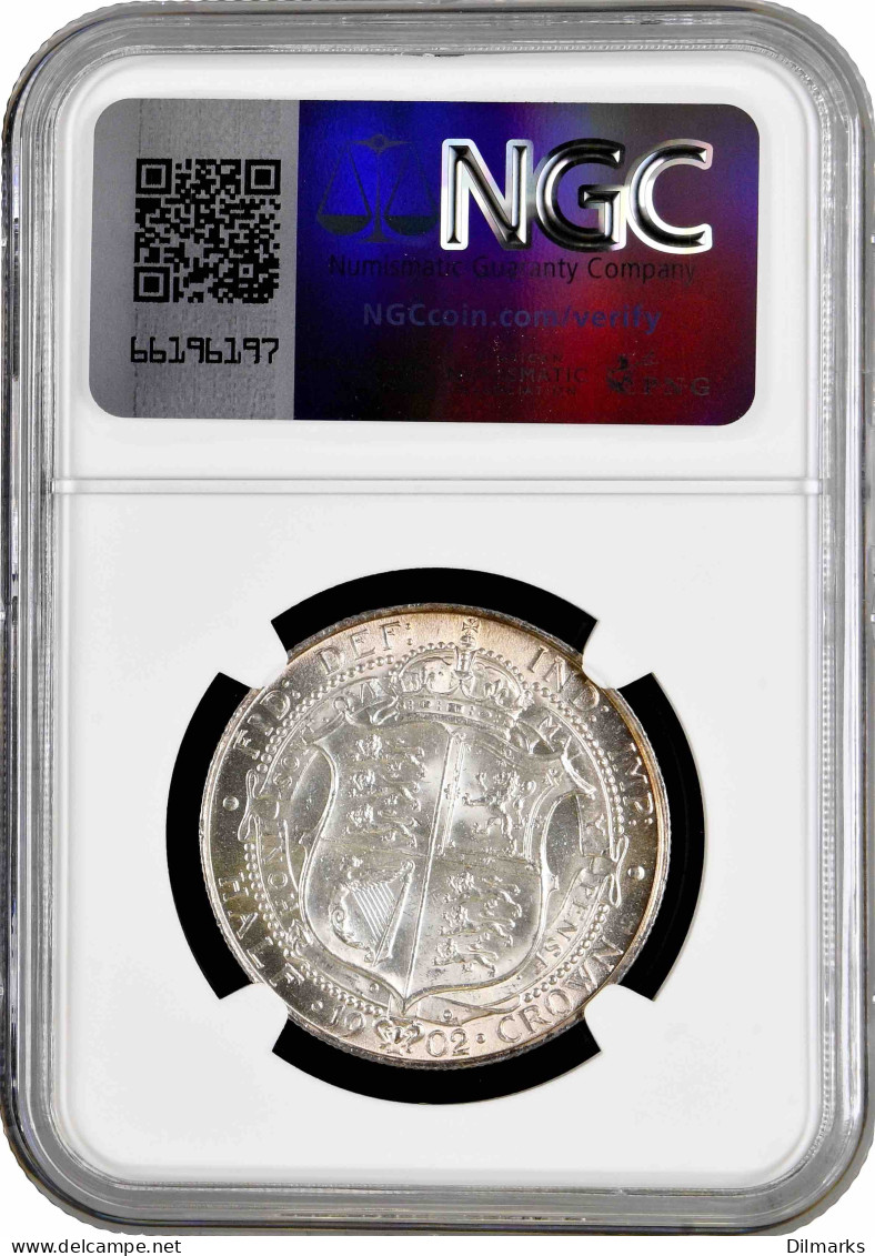 Great Britain 1/2 Crown 1902, NGC MS62, &quot;King Edward VII (1902 - 1910)&quot; Silver - Other & Unclassified