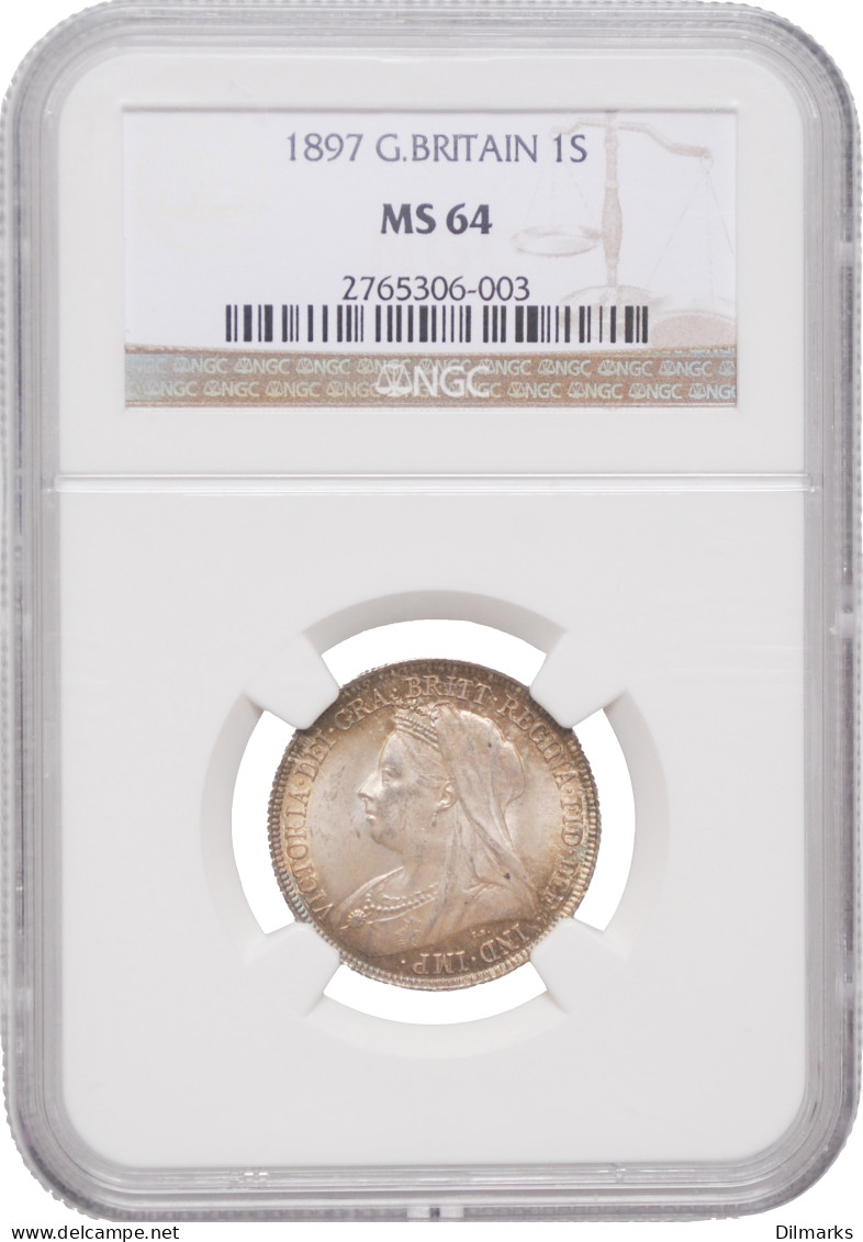 Great Britain 1 Shilling 1897, NGC MS64, &quot;Queen Victoria (1838 - 1901)&quot; - Autres & Non Classés