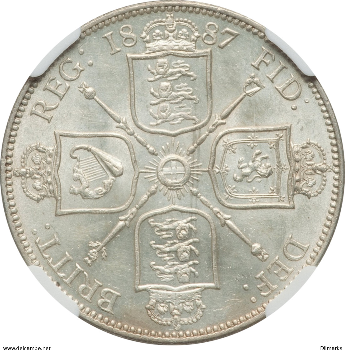 Great Britain 1/2 Crown 1887, NGC MS62, &quot;Queen Victoria (1838 - 1901)&quot; - Otros & Sin Clasificación