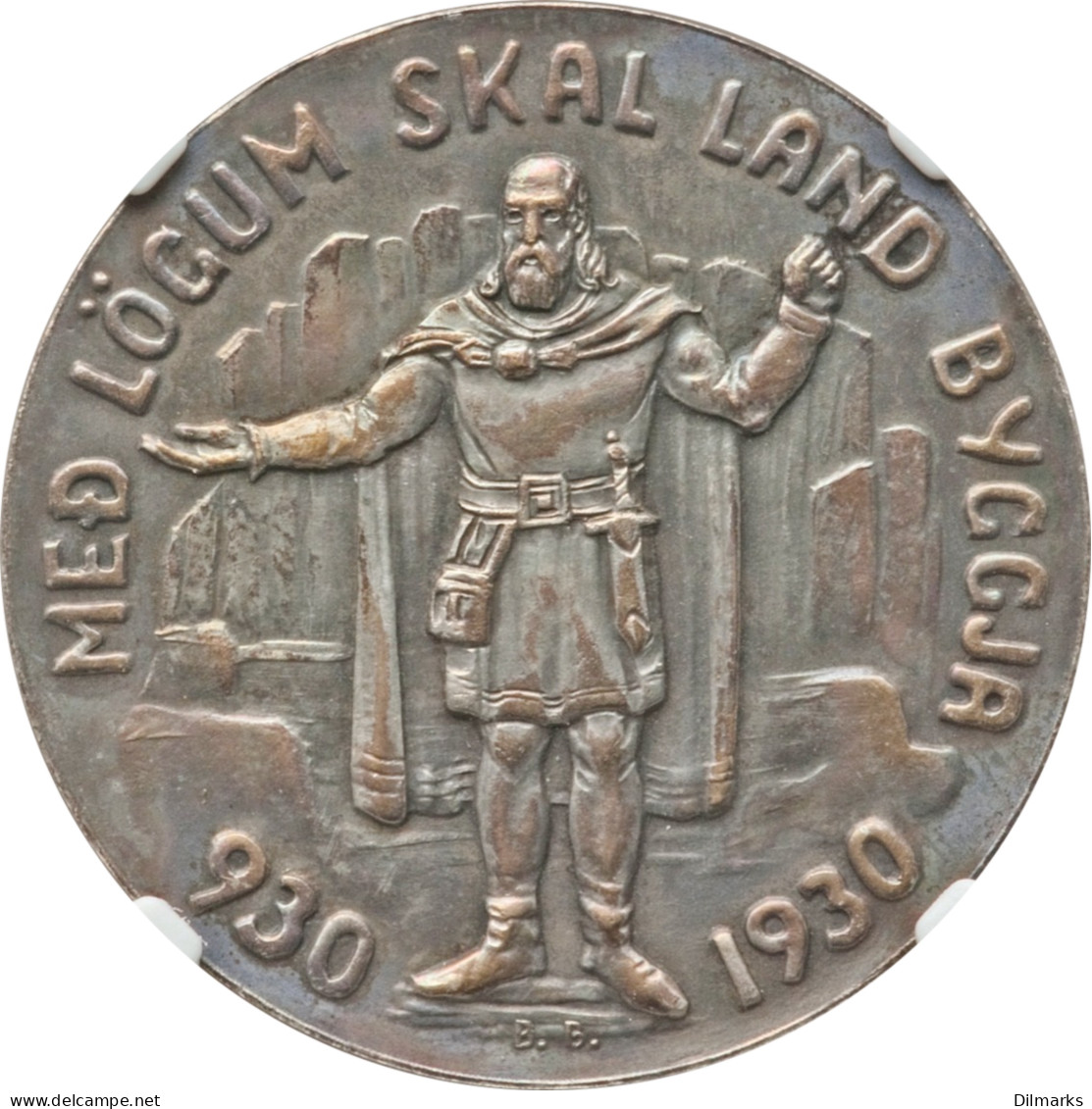Iceland 5 Kronur 1930, NGC MS62, &quot;1000th Anniversary - Althing&quot; - Islandia